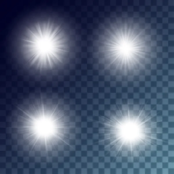 白いベクトル太陽セット — ストックベクタ
