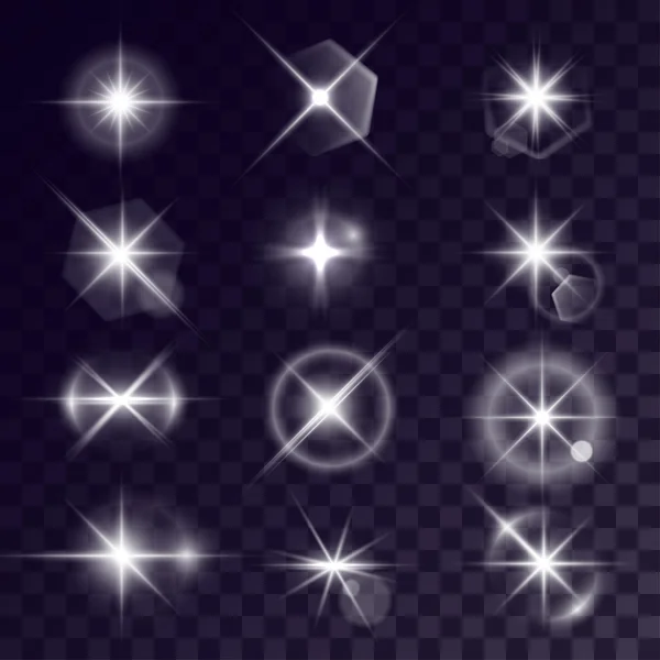 Εφέ διανυσματικών star φωτισμού — Διανυσματικό Αρχείο