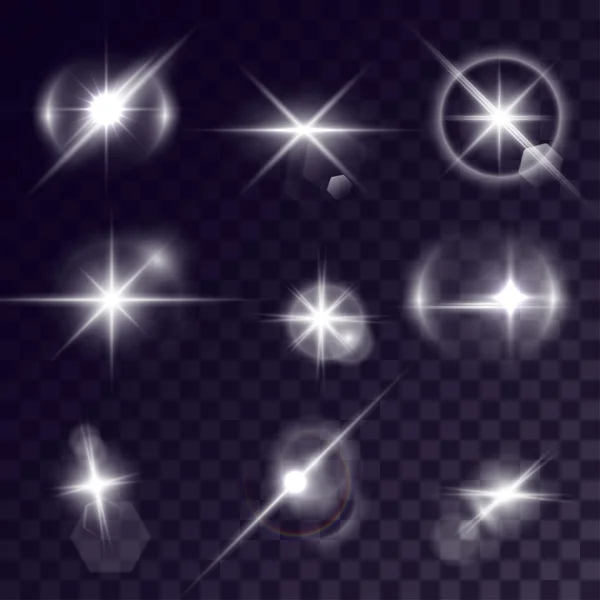 矢量星照明效果 — 图库矢量图片