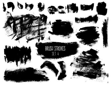 Fırça konturları ve arka planlar seti