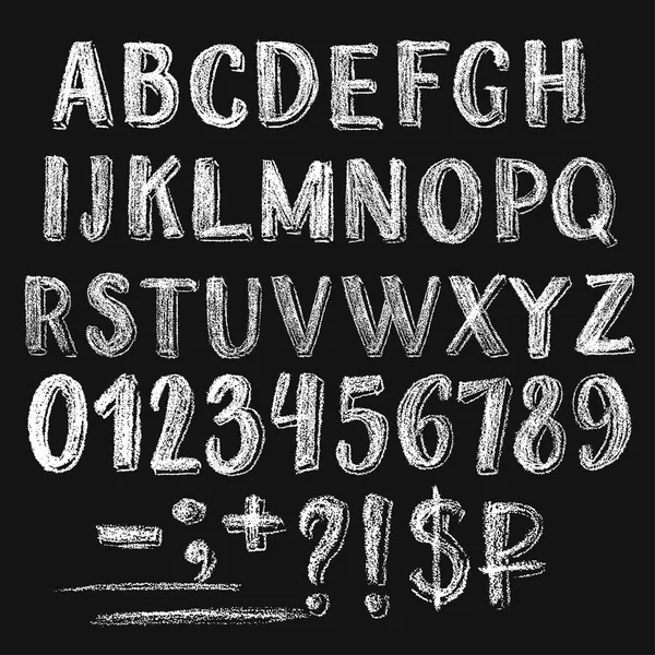 Sans serif chalk roman behabet — стоковый вектор