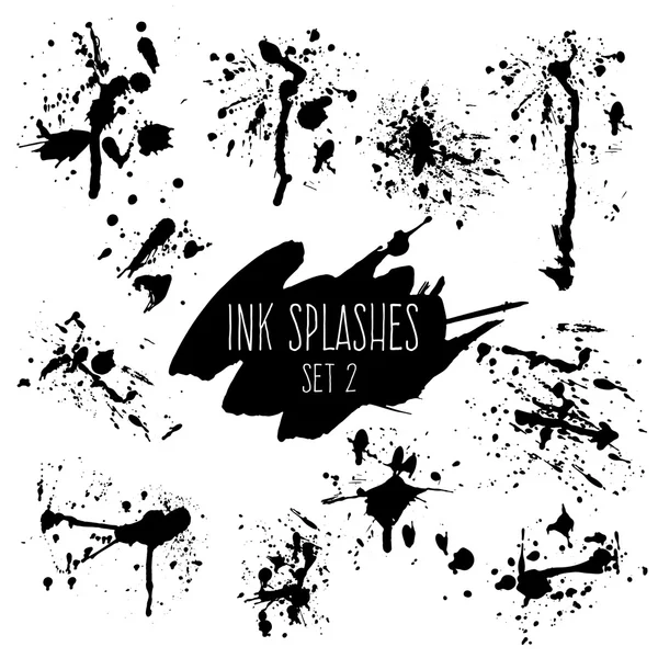 Expressive ink splashes — Stock Vector