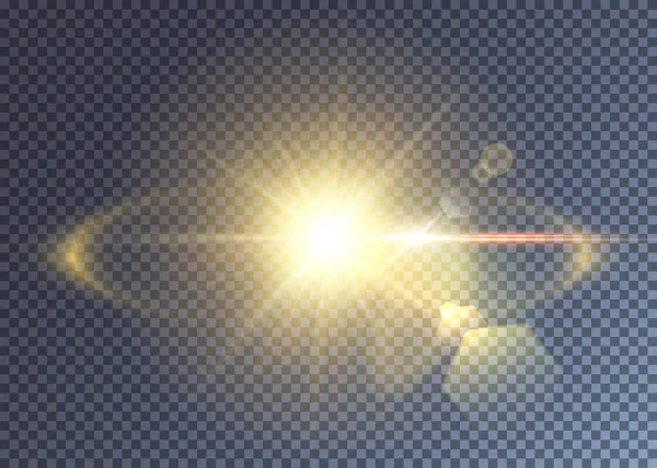 Vector sun or star explosion realistic effect — Stock Vector