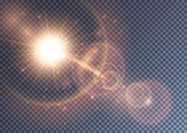 Lens parlamalı sihirli altın patlama