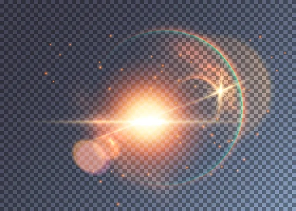 Effet de lumière magique coloré avec halo arc-en-ciel — Image vectorielle