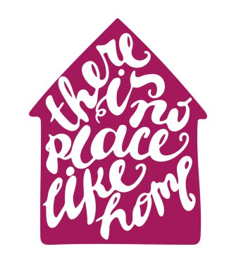 Evin içine yazılı kompozisyon yazı.