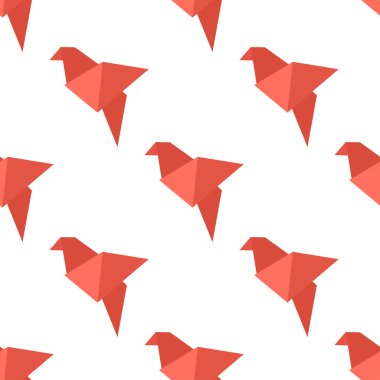 Origami kuş seamless modeli.