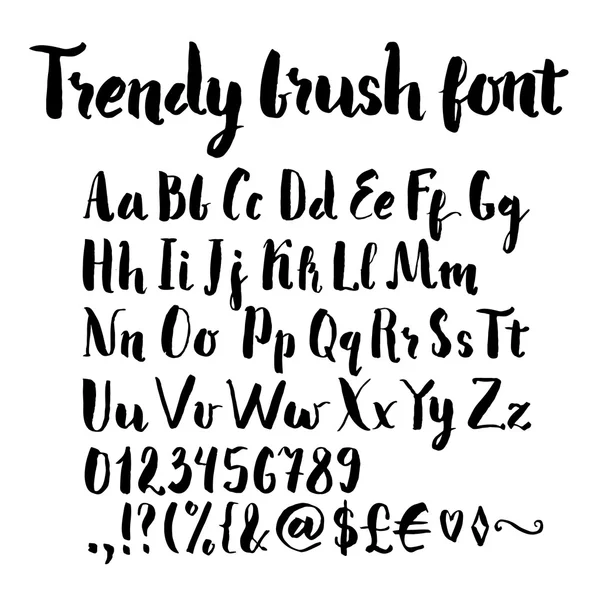 Brush written alphabet — 스톡 벡터