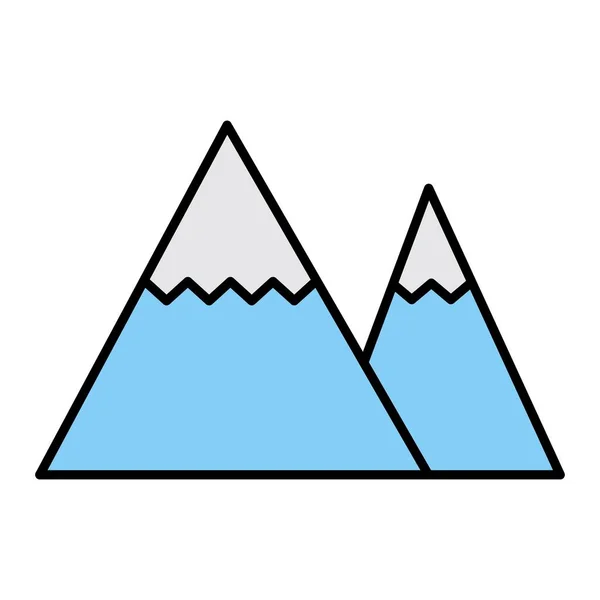 Vector Montañas Icono Diseño — Vector de stock