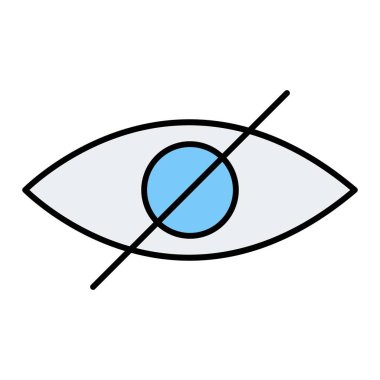 Vektör Görünürlüğü Kapalı Glyph Simgesi Tasarımı