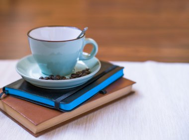 kahve kitap ve defter
