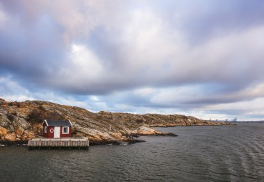 Gothenburg, İsveç'te adada evler