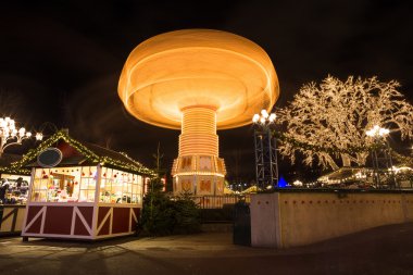 Noel ışıkları Liseberg eğlence parkı, Gothenbur, İsveç