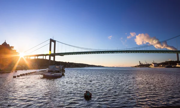 Goteborg, Svédország-Alvsborg híd — Stock Fotó