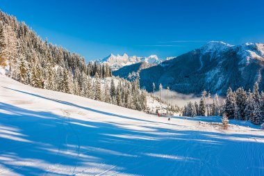 Dağlar Avusturya - doğa ve resim tonlama Spor Kayak