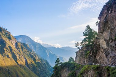 Dağlar, Kuzey Hindistan, Himalayalar güneşli bir günde