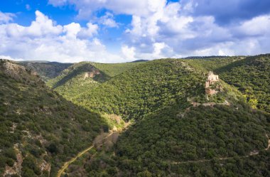 İsrail eski Kalesi ile manzara