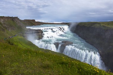 İzlanda'daki Golden Falls Gullfoss