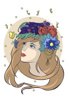 Saçında çiçek perisi