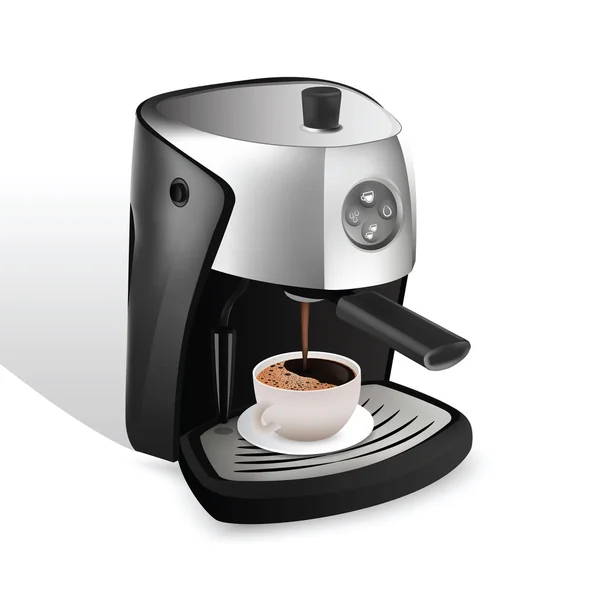 Machine à café et tasse de café pour votre design — Image vectorielle