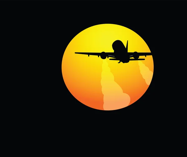 Contexte du vol de nuit — Image vectorielle