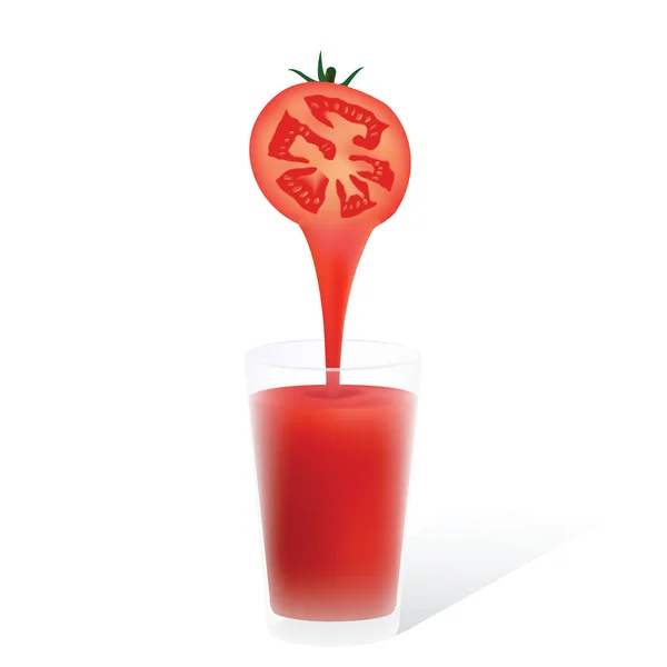 Jugo de tomate fresco para su diseño — Archivo Imágenes Vectoriales