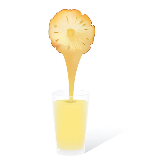 Jus d'ananas pour votre design — Image vectorielle