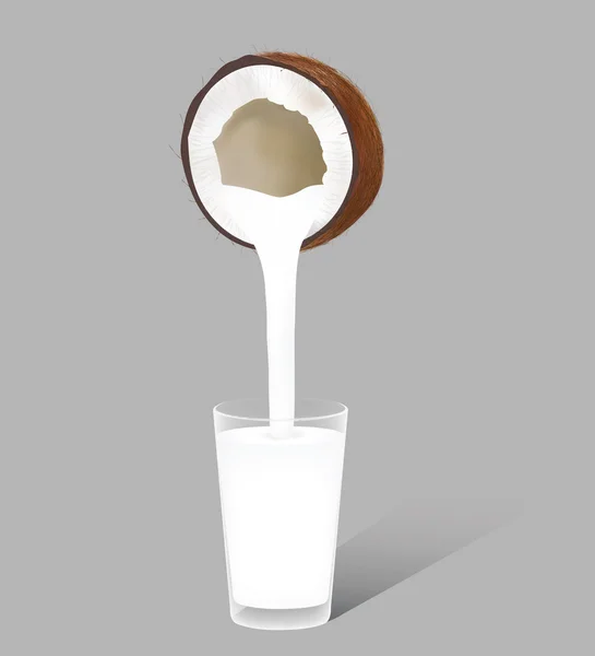 Lait de coco pour votre design — Image vectorielle