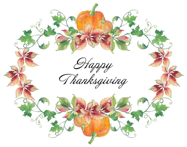 Happy Thanksgiving Day akvarell mönster — Stockfoto