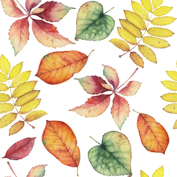 Płynny wzór z jesiennymi liśćmi. — Wektor stockowy