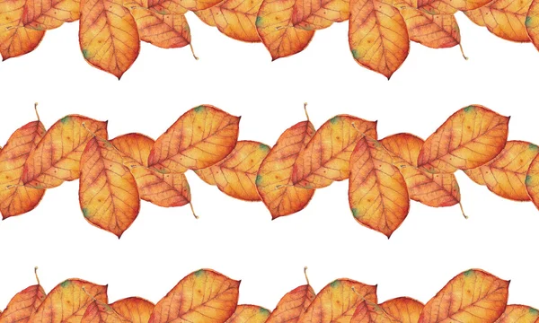 Seamless pattern with orange autumn leaves. — Stock Photo, Image