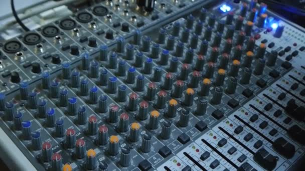 DJ Mixer de som Console — Vídeo de Stock