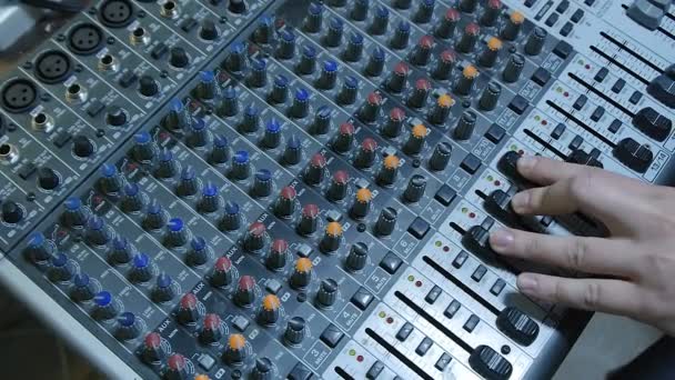 DJ Sound Console Mixer — Stock Video