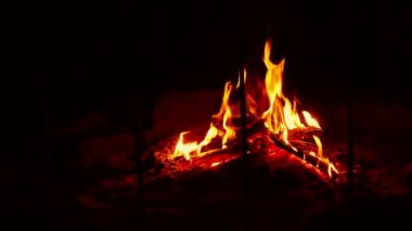 slowmo kamp ateşi yaz yanan ateşi