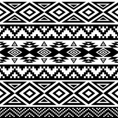 Geometrik Aztek, maya, peru, Meksika, aşiret, Amerikan, Hint öğeleri ile Dikişsiz etnik desen arka plan.