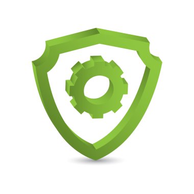 3D koruma işareti. Koruma kavramı. Koruma simgesi. Koruma Kalkanı. Koruma simgesi. 