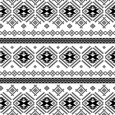 Geometrik Aztek, maya, peru, Meksika, aşiret, Amerikan, Hint öğeleri ile Dikişsiz etnik desen arka plan. Tekstil desen