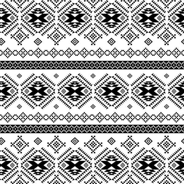 Fond de motif ethnique sans couture avec des éléments géométriques aztèques, maya, pérou, mexicains, tribaux, américains, indiens. — Image vectorielle