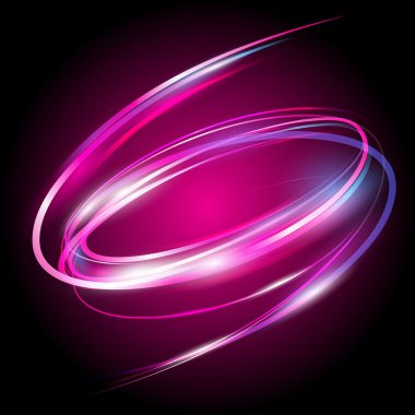 Beautiful vector light effect. Colored lights with flash. Vector background with the effect of neon and glow. Flying design elements. clipart