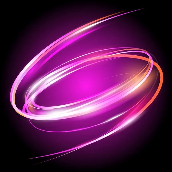 Beautiful vector light effect. Colored lights with flash. Vector background with the effect of neon and glow. Flying design elements. — Stock Vector