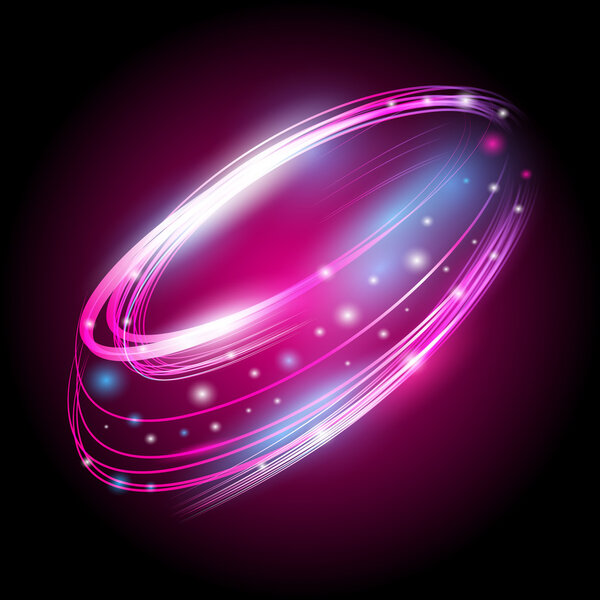 Красивый векторный световой эффект. Цветные огни со вспышкой. Векторный фон с эффектом неона и свечения. Летающие элементы дизайна
.