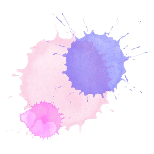 Watercolor splash of hand-drawn. Beautiful  vector  watercolor background. Watercolor texture on white. Colorful watercolor pattern. — Stock Vector