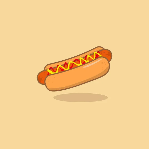 Ilustrační Vektor Hot Dogu — Stockový vektor