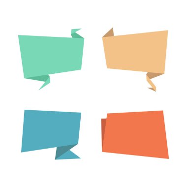 origami şekil vektörü, uçuş şablonu veya sunum için iyidir