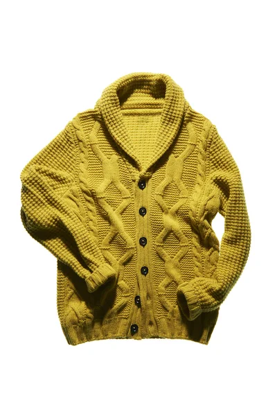 Cardigan amarelo — Fotografia de Stock