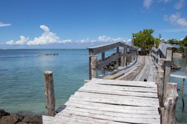 Samoa 'da ahşap geçit