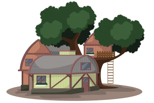 Ilustração cottage — Vetor de Stock