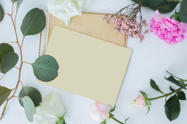 Düğün arka plan kartı ile Üstten Görünüm