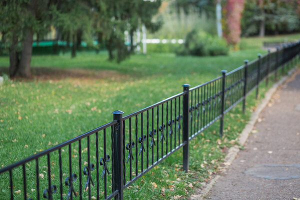 Metal fence detail. Abstract concept