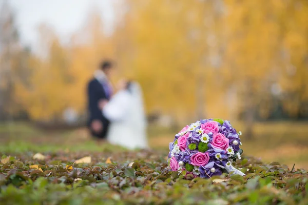 Colorful bridal bouquet Stock Photo